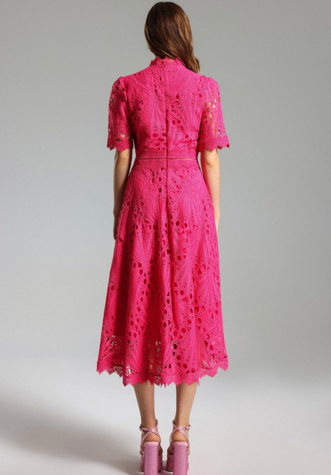 Vestido Martina Midi Rosa