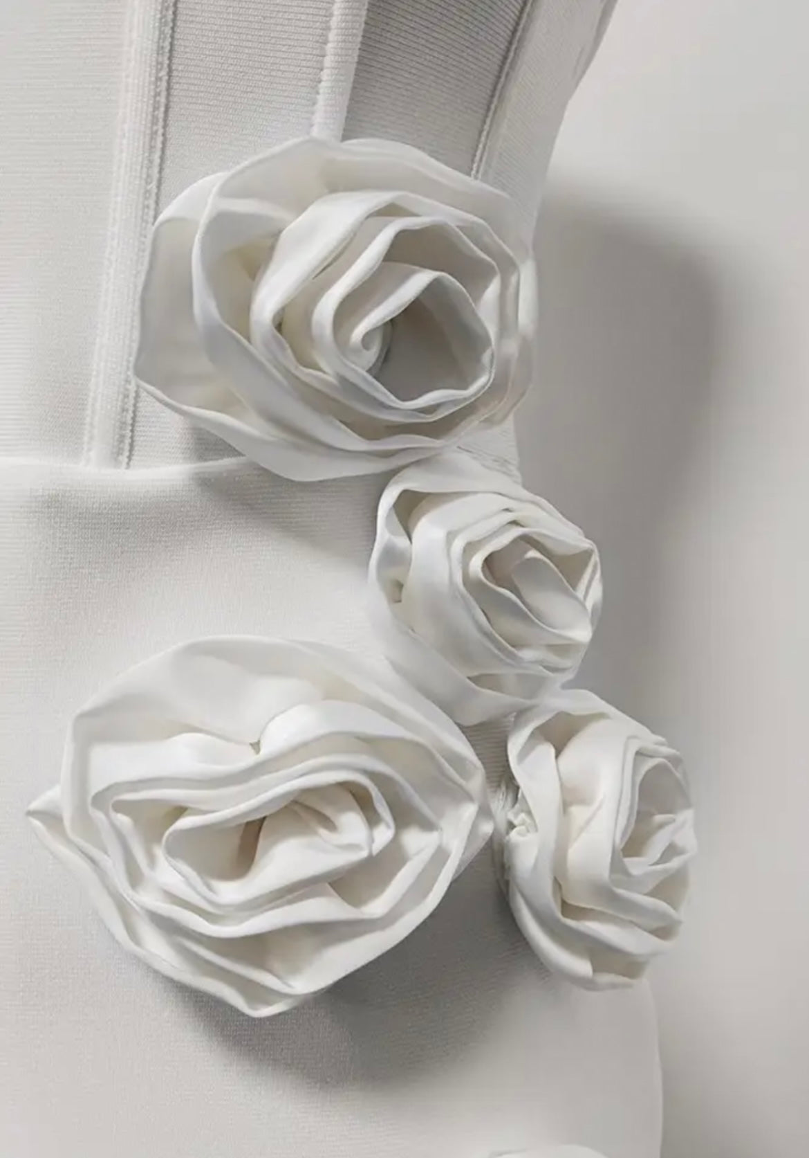 Maxi Vestido Blanco Mirnna Tela Bandage