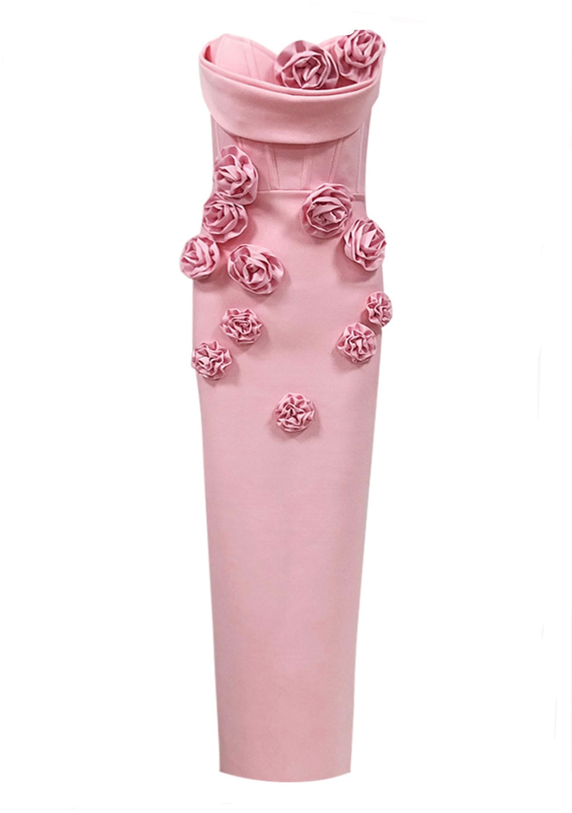 Maxi Vestido Blanco Mirnna Tela Bandage