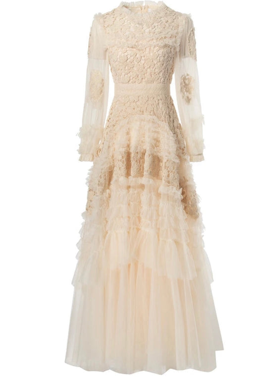 Maxi Vestido Beige Aranza