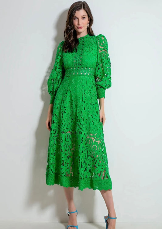 Vestido Midi Paula Lace