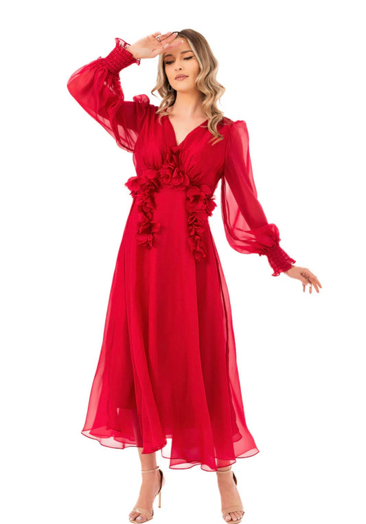 Vestido Primavera Rojo