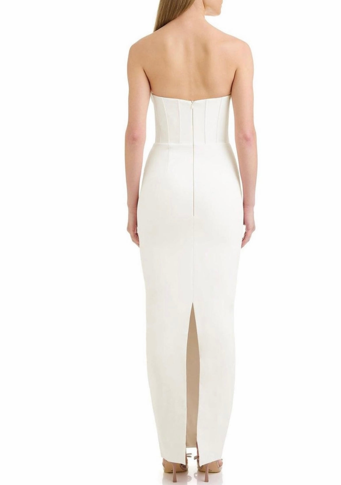 Maxi Vestido Blanco Mirnna Tela Bandage