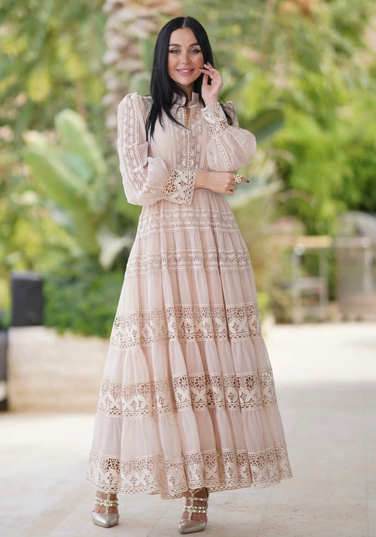 Adriana Maxi Vestido Con Diseño